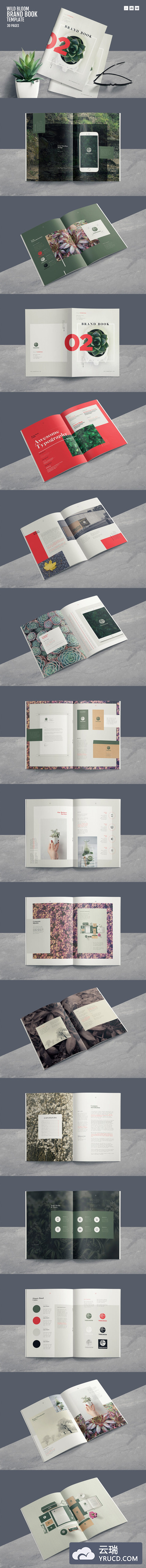 高品质的时尚高端多用途的品牌手册画册楼书杂志设计模板（ai&indd）