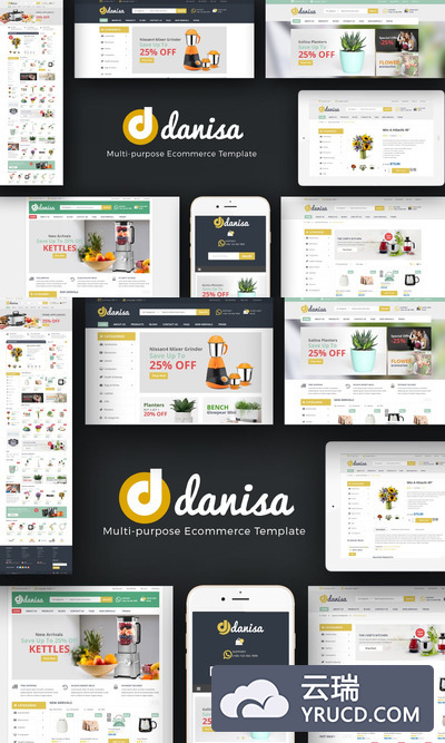 响应式的多用途电子商务购物网站设计模板