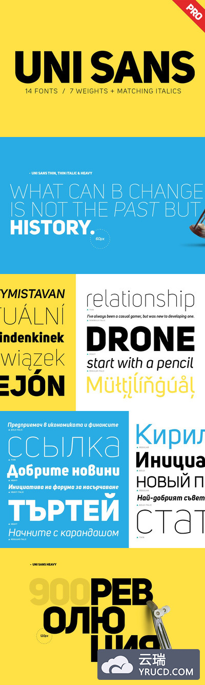 漂亮的无衬线字体 Uni Sans