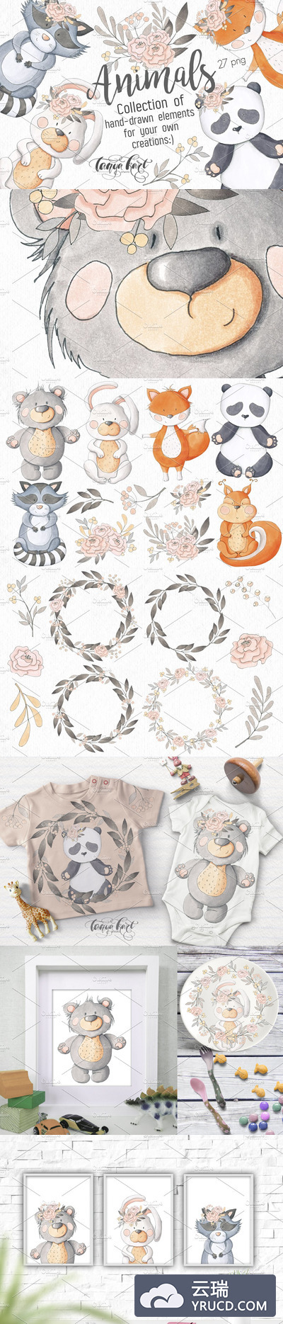 手绘动物图形合集 Hand Drawn Animals Collection