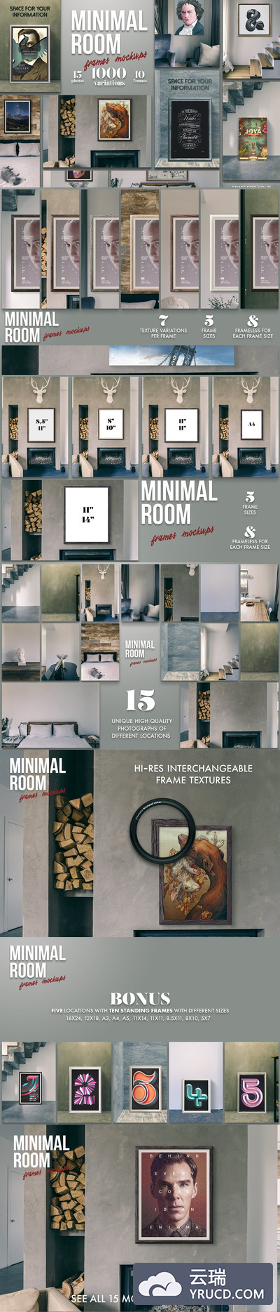 时尚复古画框素材 Minimal Room