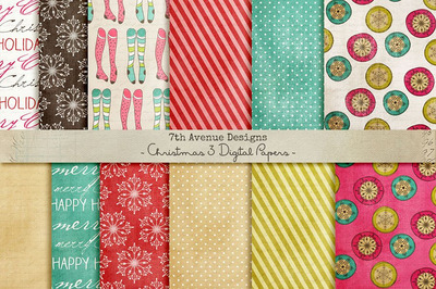 圣诞背景纹理素材 Christmas Papers 3