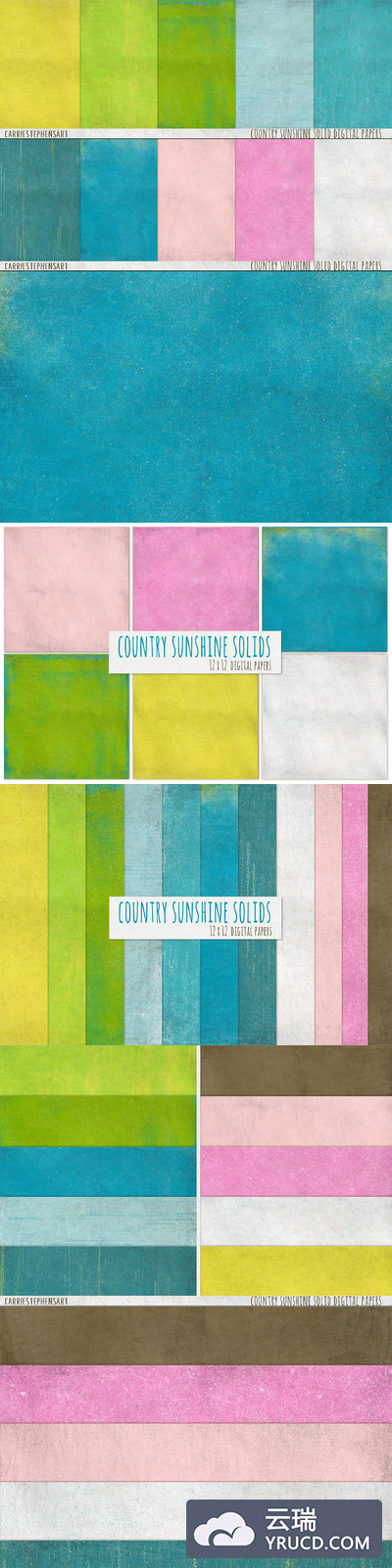 阳光的渐变背景纹理素材 Country Sunshine Solid Digital Paper