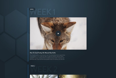 健身网络应用程序APP UI KITS - 视频列表（sketch）