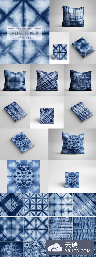 手工蜡染背景纹理素材 Hand made material dyed batik.