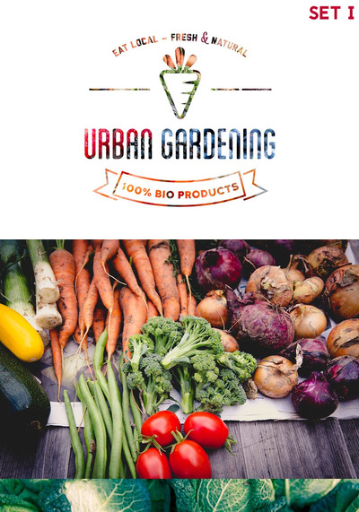 素材水果图形 Urban Gardening 30xHiRes – SET 1