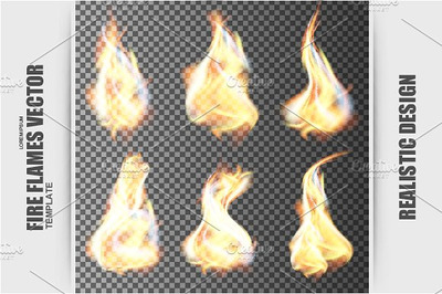 真实的火焰火苗素材 Realistic Fire Flames