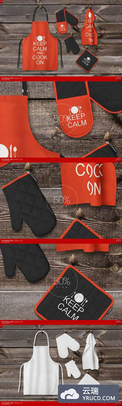 厨房装备展示样机Mockups下载 Kitchen Set Mock-up [psd]