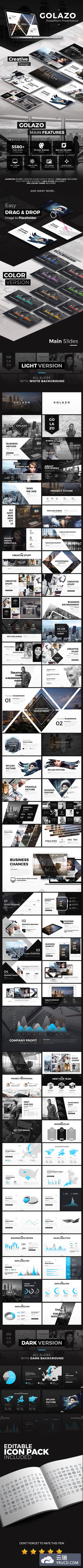 优雅、极简、偏平、灵活的PPT模板下载 Golazo PowerPoint Presentation [pptx]