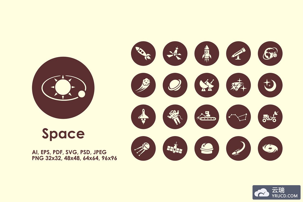 简约太空图标 Space simple icons