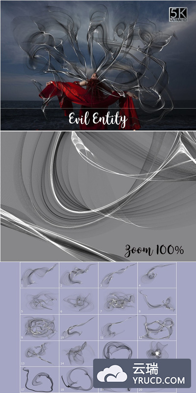 5K级邪恶氛围的照片场景元素 5K Evil Entity Overlays