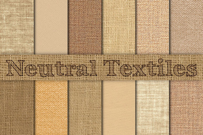 粗麻布背景纹理素材 Neutral Burlap, Linen & Canvas