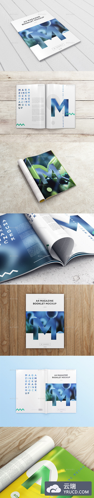 A4杂志展示样机下载 A4 Magazine MockUp vol.1 [psd]