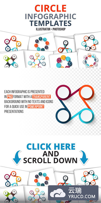 圆形信息图标素材 Circle infographic templates