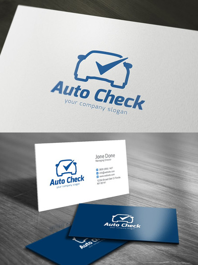 人工智能自动驾驶汽车LOGO模板 Auto Check Logo