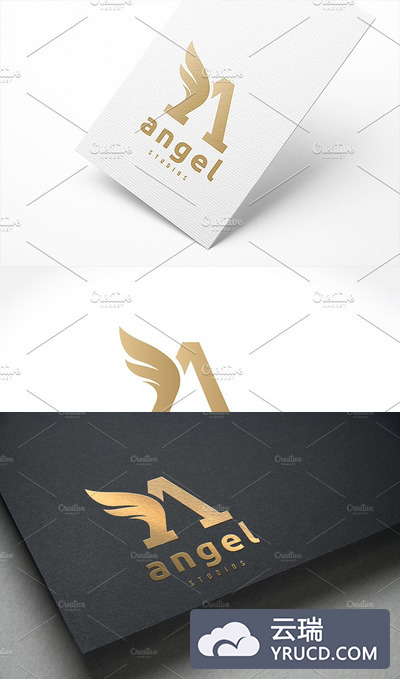 天使主题LOGO模板 Angel Logo Letter A logo template