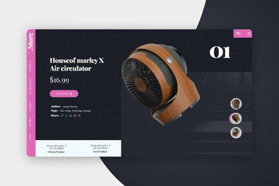 时尚现代高端产品页面探索巨无霸着陆页banner设计模板