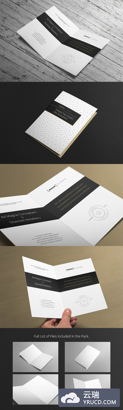 邀请函贺卡设计展示样机 Invitation / Greeting Card Mock-Up