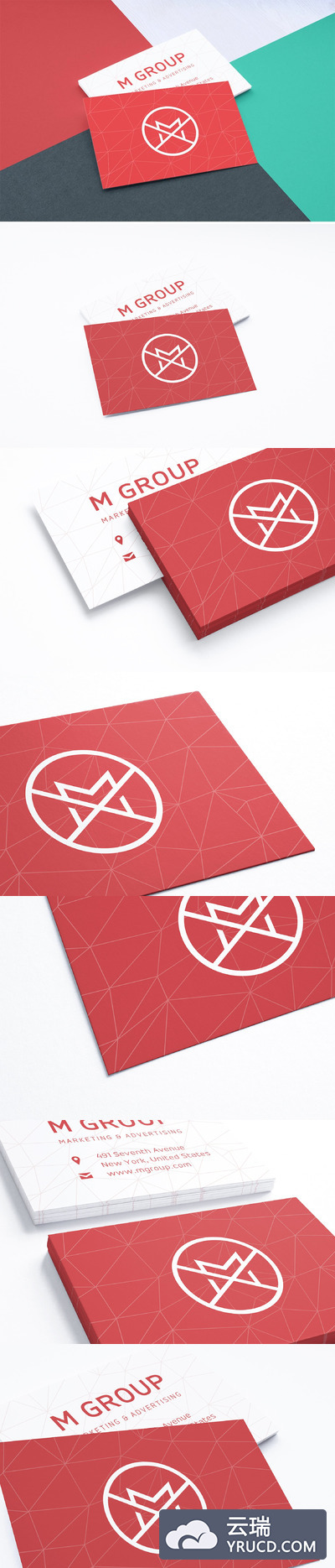 商业卡片样机 Close-up Business Cards Mockup v.1