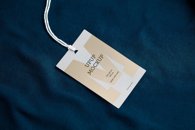 服装品牌吊牌样机 Clothes label tag blank mockup