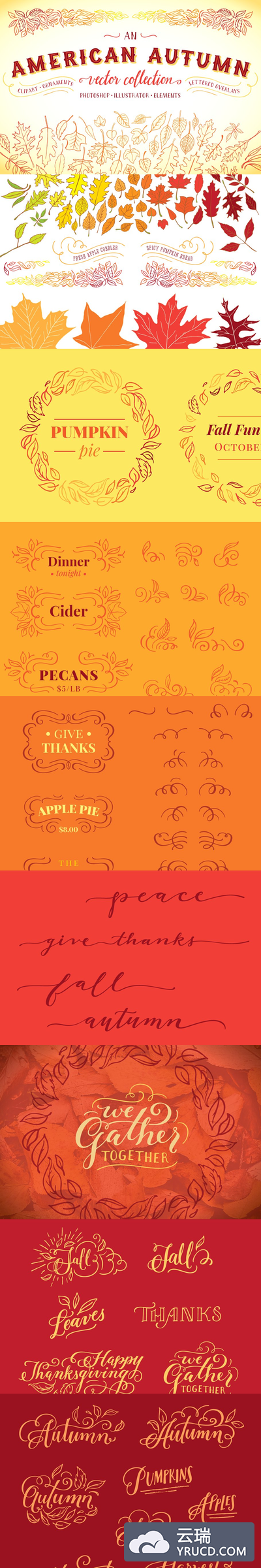美国秋季元素模板 An American Autumn