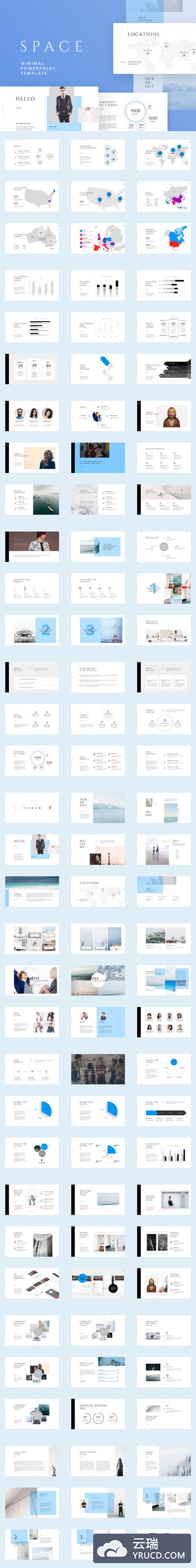 非常优雅时尚简约的高端powerpoint幻灯片演示模版（pptx）
