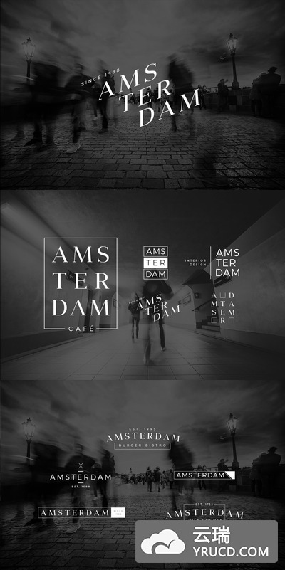 阿姆斯特丹 - 极简主义标志包 Amsterdam - Minimalist Logo Pack