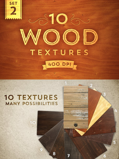 10个木纹背景纹理素材 10 Wood Textures - Set 2