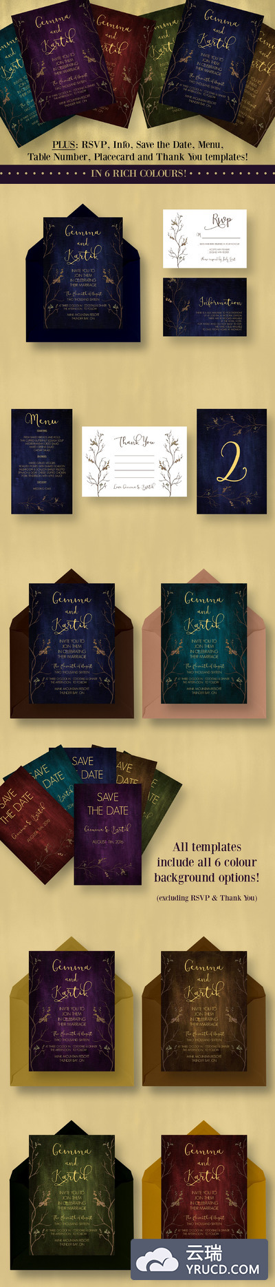 皇家婚礼风格的邀请函 The Royal Wedding Suite