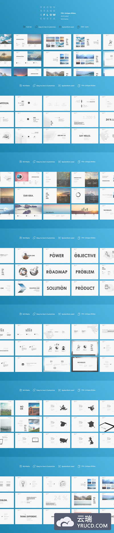 时尚简约高端的高品质流程主题keynote幻灯片演示模板（key）