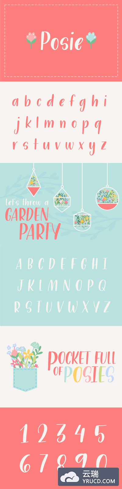 特有亲和力的手写字体 Posie