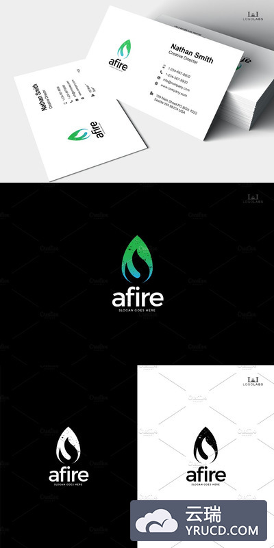 火焰创意LOGO图形模板 Afire Logo