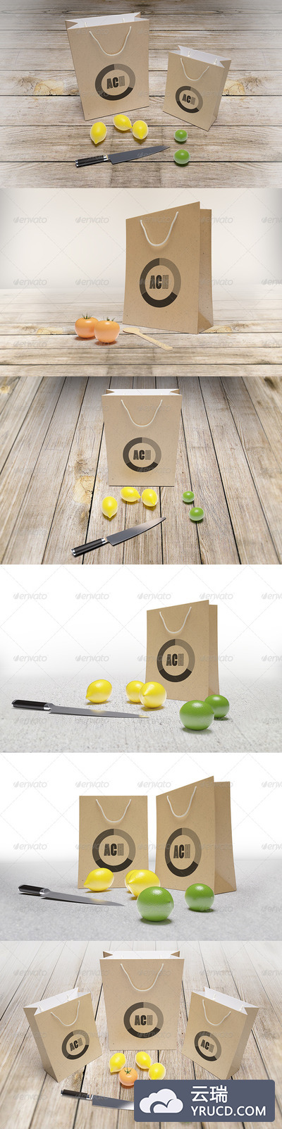 购物纸袋展示样机下载 Paper Bag Mockup [psd]