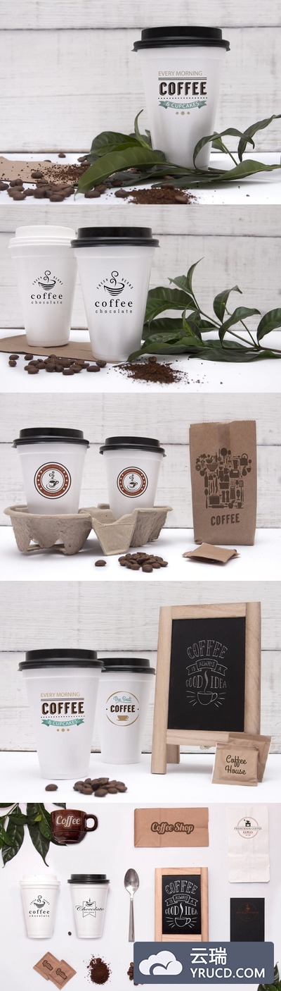 样机 | 高级高端咖啡定咖啡杯元素智能对象