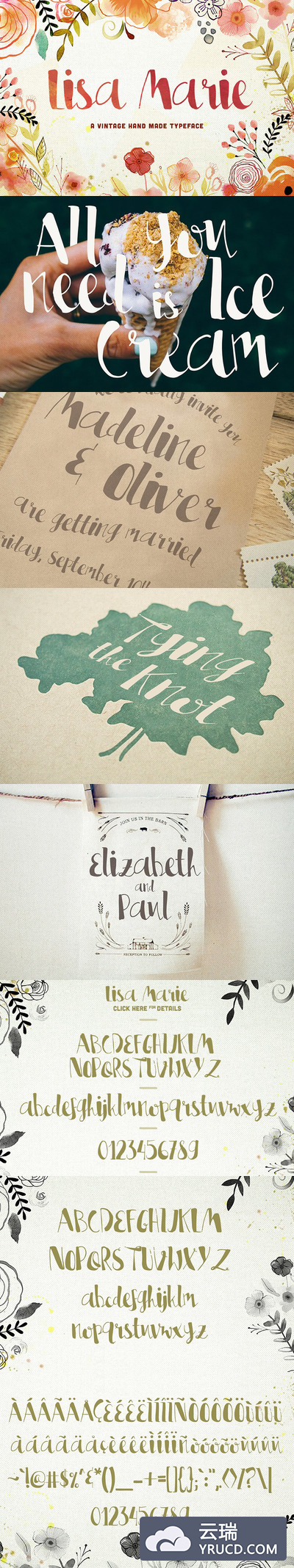 Lisa特别手绘字体 Lisa Marie Script