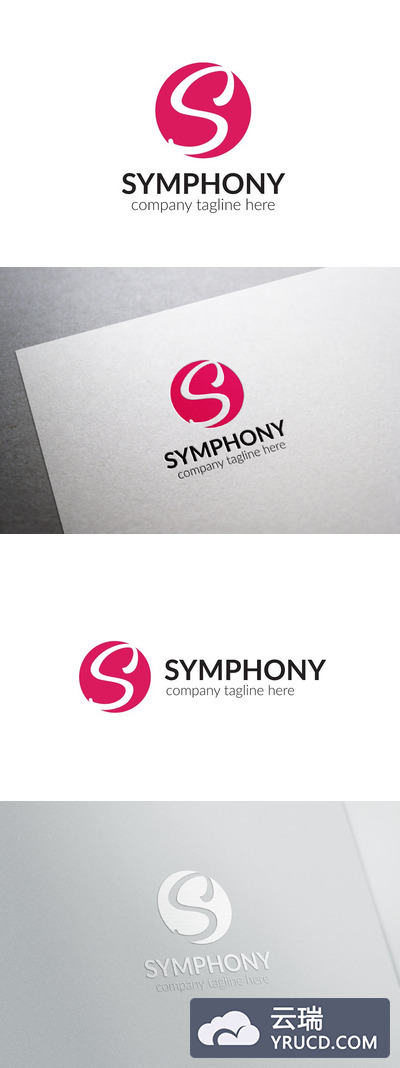 时尚的S LOGO模板 Symphony Letter S Logo