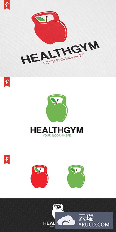 健康主题LOGO模板 Health Gym Logo