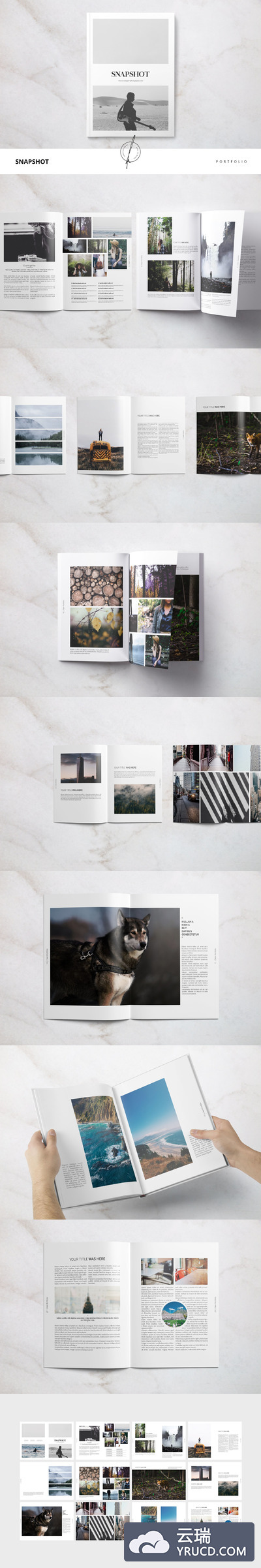 文艺画册杂志模板 Snapshot Portfolio