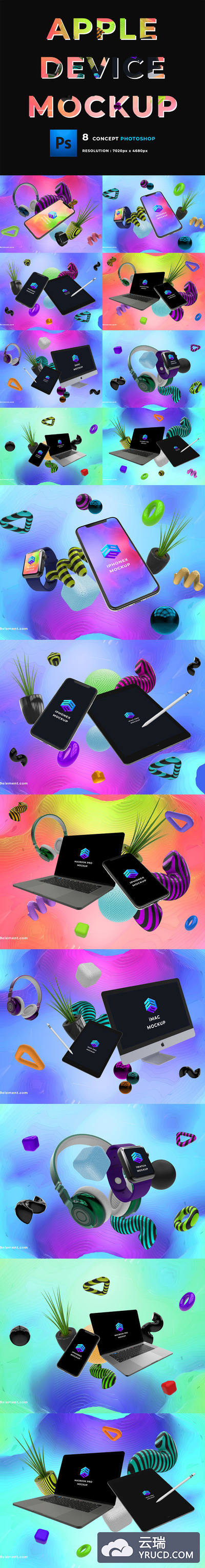 概念苹果样机Mockups（PS）