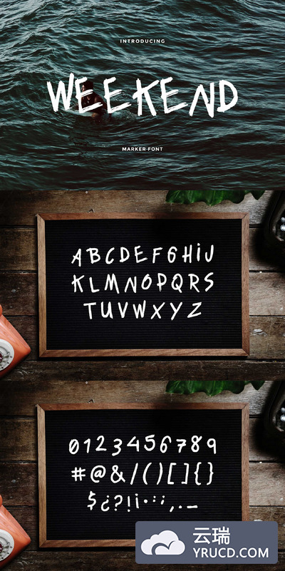 周末味道的字体 Weekend — Font