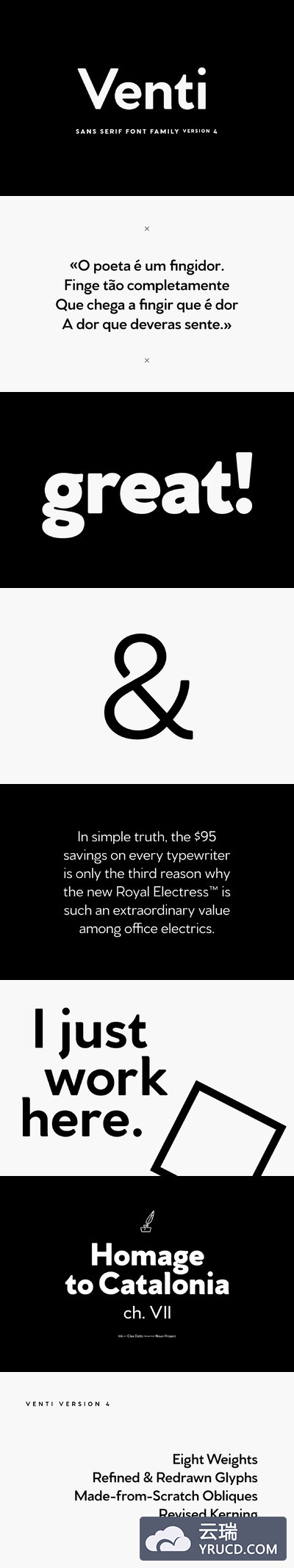 无衬线时尚字体 Venti CF sans serif font family