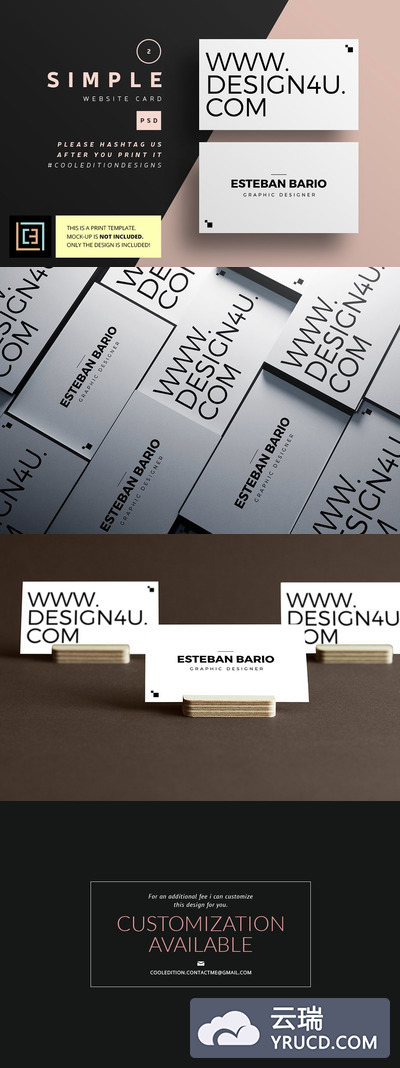 简单的网页名片模板 Simple Website Card 2