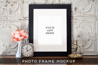 真实的艺术画框样机 Realistic Photo Frame Art Mockup #3