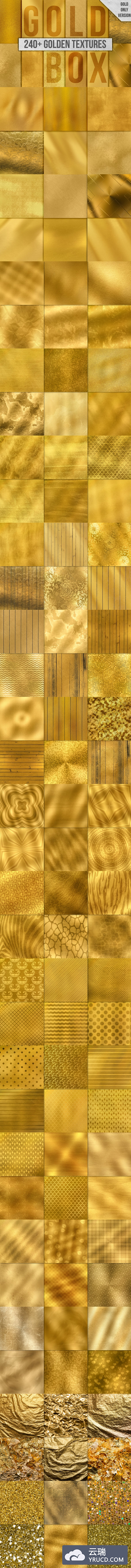 240个黄金背景纹理素材 240+ Gold Background Texture Pack