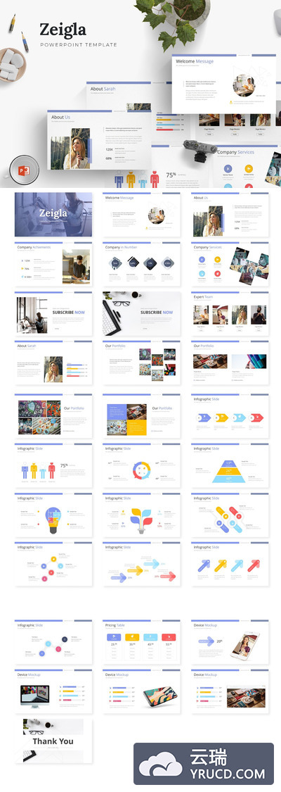 时尚高端简约多用途的高品质powerpoint幻灯片演示模版（pptx）