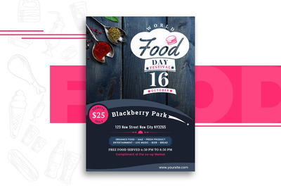 世界粮食日时尚海报宣传单DM设计模板