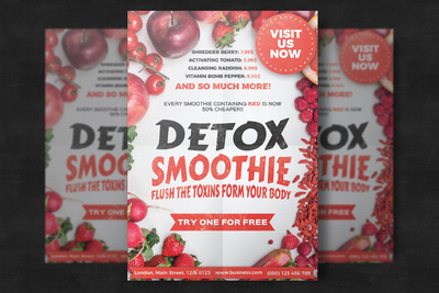 诱人的时尚餐厅海报宣传单DM菜单菜谱设计模板