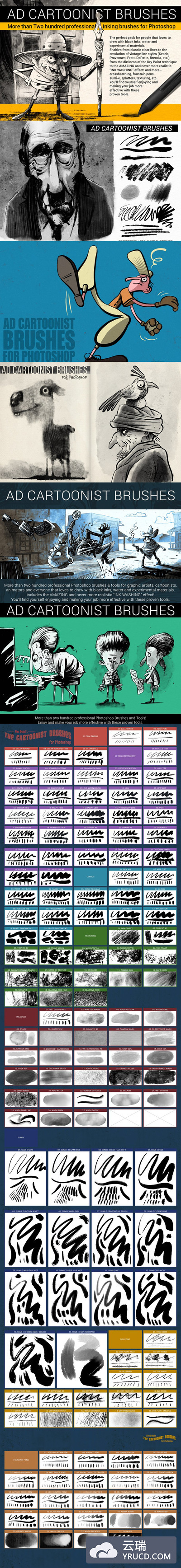 iPad专业的钢笔笔刷 The Cartoonist Brushes