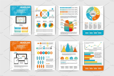 信息图标套装 Set of Infographic brochures