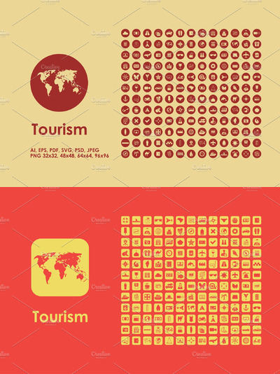 旅游图标 Tourism icons